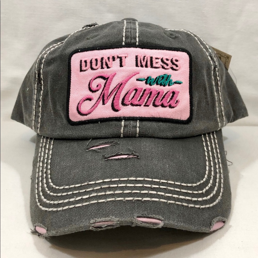 Don’t Mess With Mama Black Baseball Cap Vintage